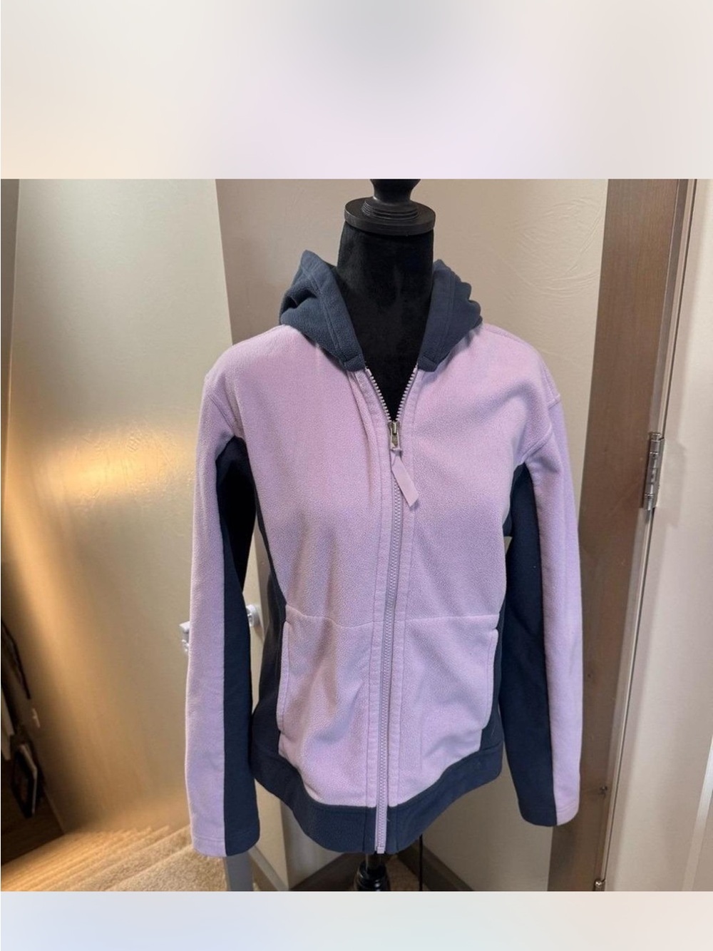 Patagonia Light Purple and Navy Hooded Zip Jacket - Women